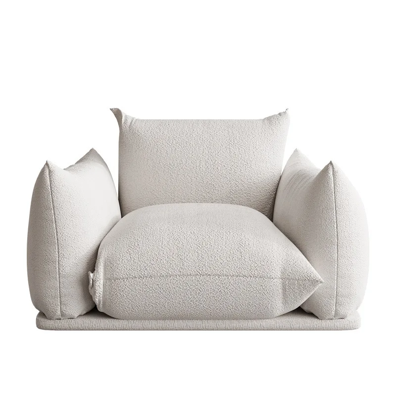 

Lamb wool living room single sofa chair