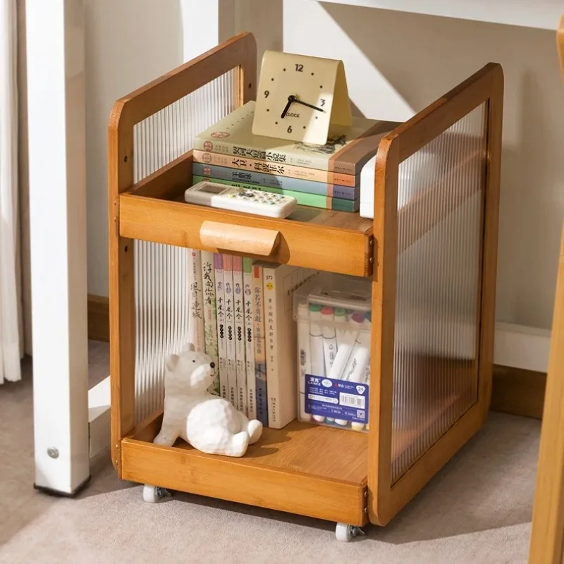 

Firm Sofa side table Movable coffee table Mini table Bedside with wheels Side shelf Living room Small side cabinet