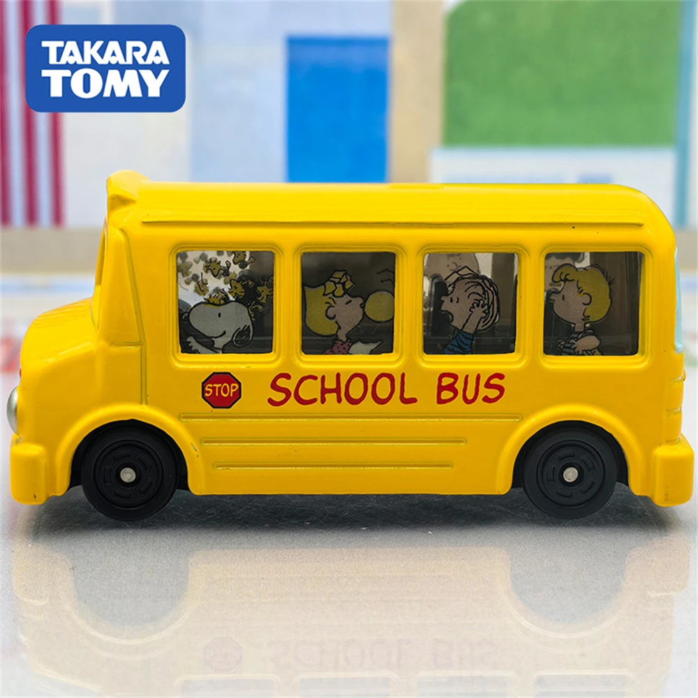 تاكارا تومي توميكا سنوبي حافلة مدرسية نموذج سيارة سبيكة حافلة جمع دييكاست لعبة مجسمة عالية الجودة الحلي هدية #3