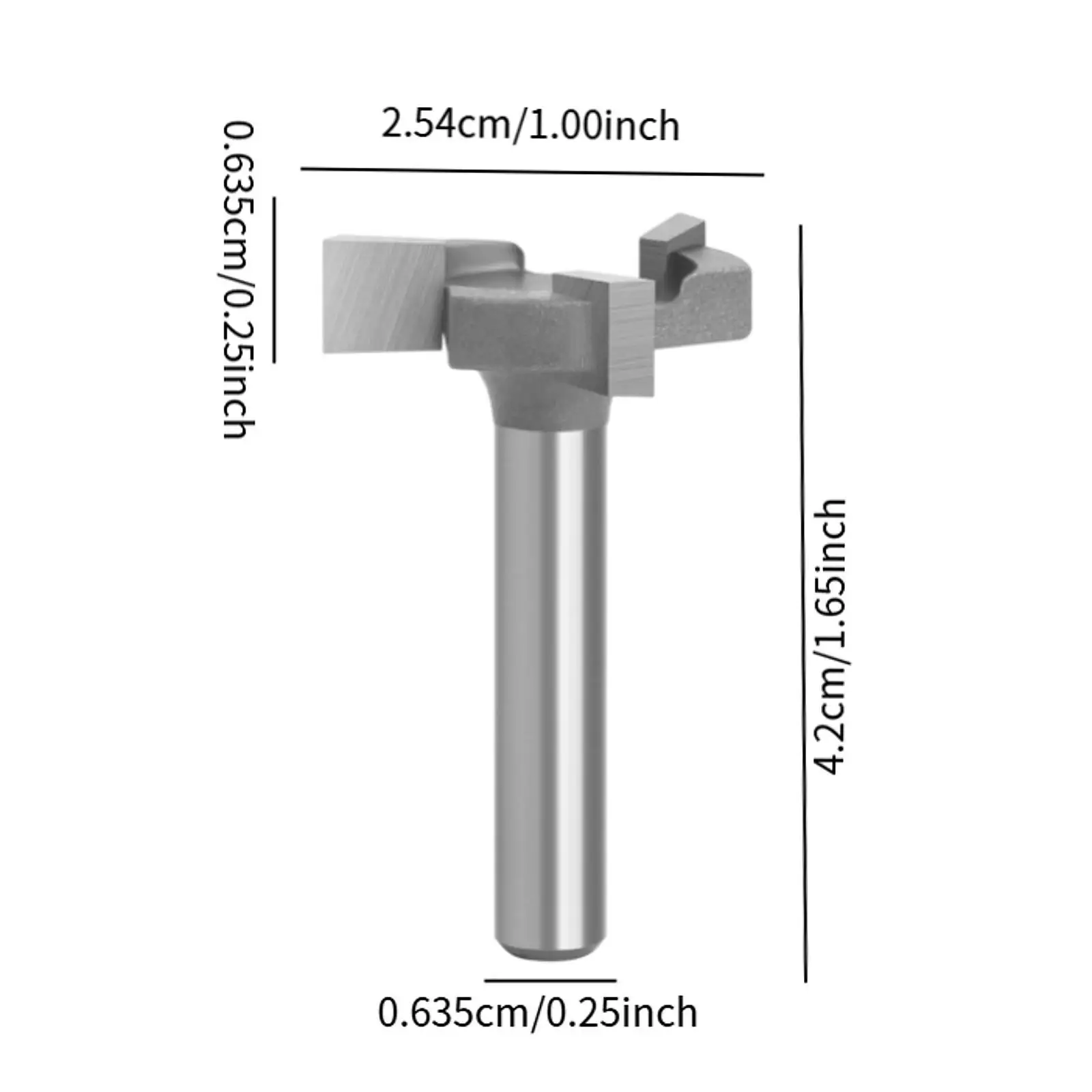 Spoilboard Surfacing Router Bits Rabbet Slot Router Bit Sturdy Wood Planing Bit T Type for Solid Wood Particle Board Cutting
