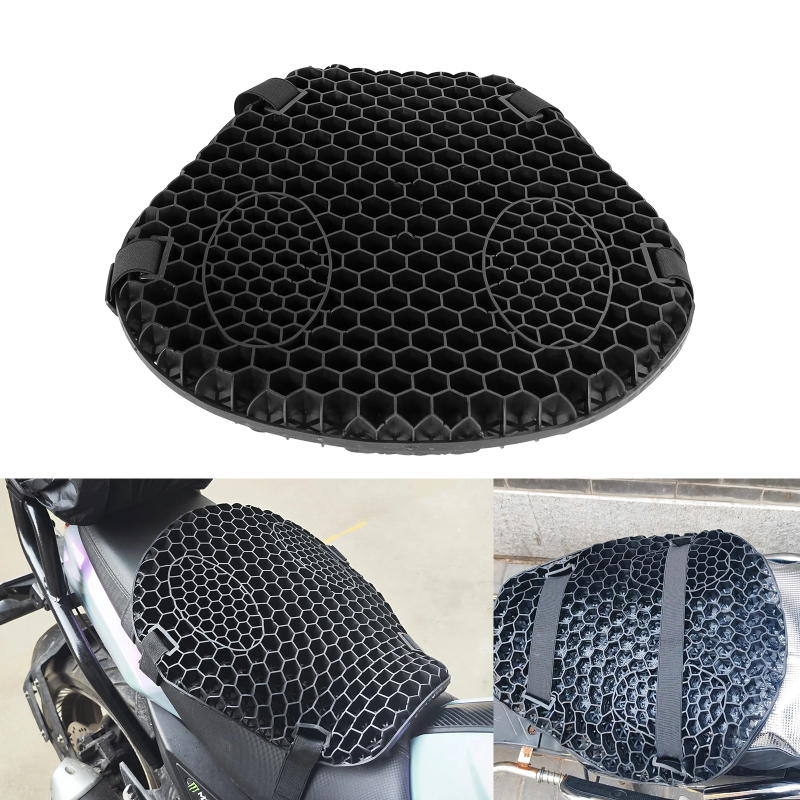 Motorcycle Honeycomb Gel Seat Cushion 3D Mesh Fabric Comfort Motorbike Decompression Cover Shock Absorbing Relief Cushions