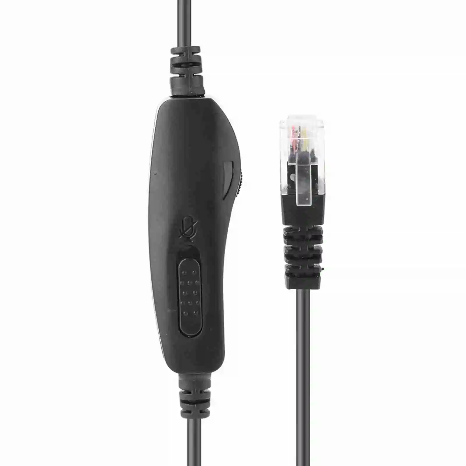 Casque de téléphone pour Center d'appels, casque de Center d'appels RJ9 avec micro antibruit avec réglage du Volume et muet