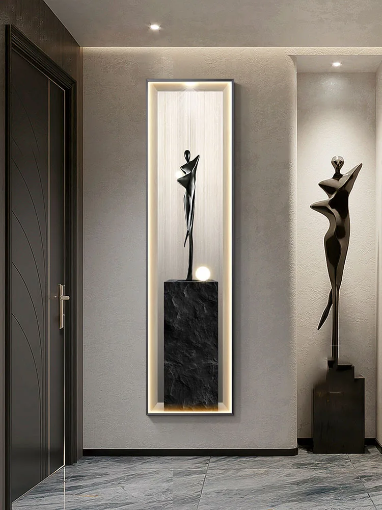 Modern Creative Led Indoor Painted Wall Hanging Lamp Suitable for Indoor Home Bedroom Living Room Art Deco Long Strip Fixed Lamp