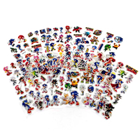 12 Sheets The New Sonic Series Non-repeating PVC Stickers Kids Party Favors Small Gifts