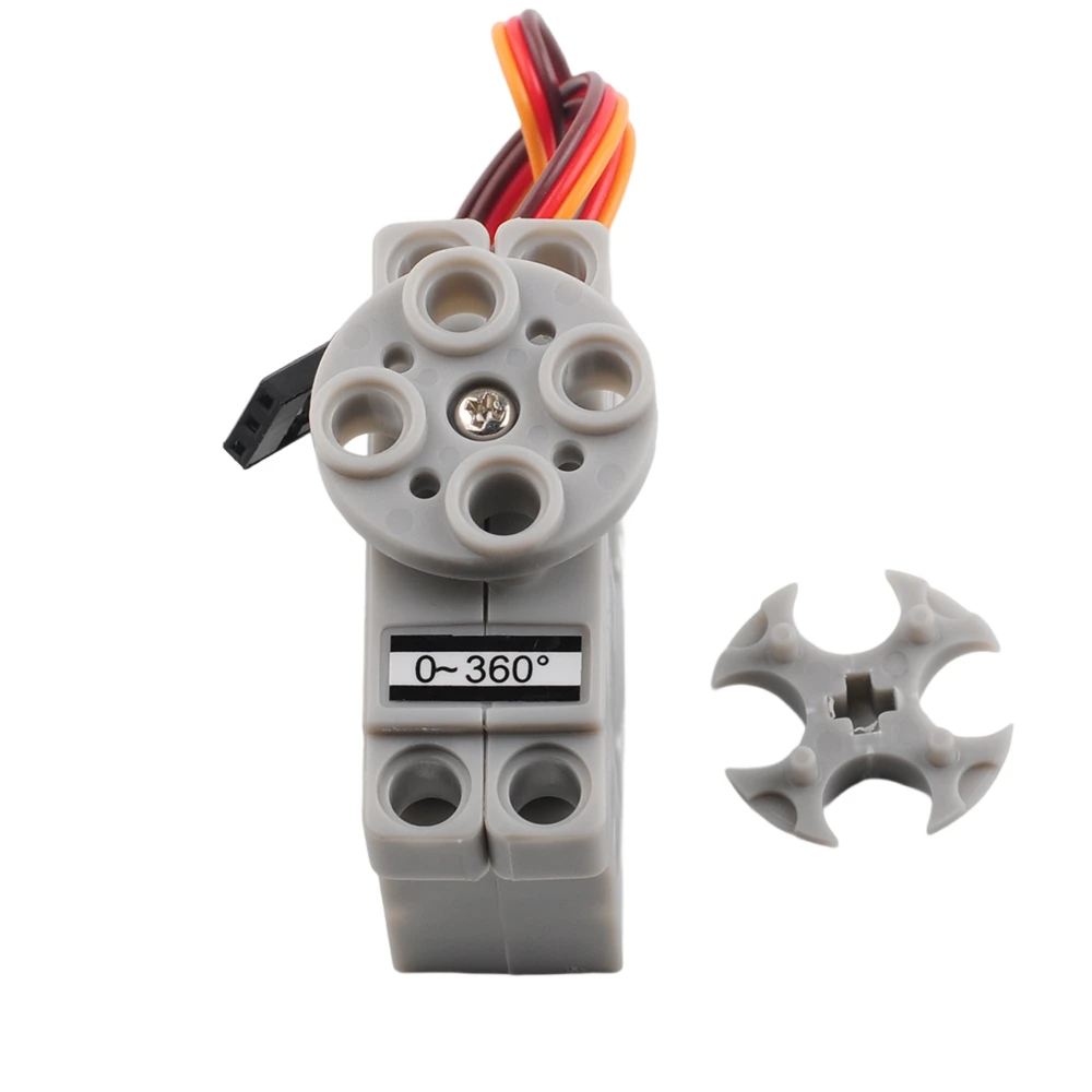 Servomotor digital H90S 2kg 5V 360 °   Conector de 3 pines, engranaje metálico compatible con servos de bloques de construcción Legoeds Big Torque