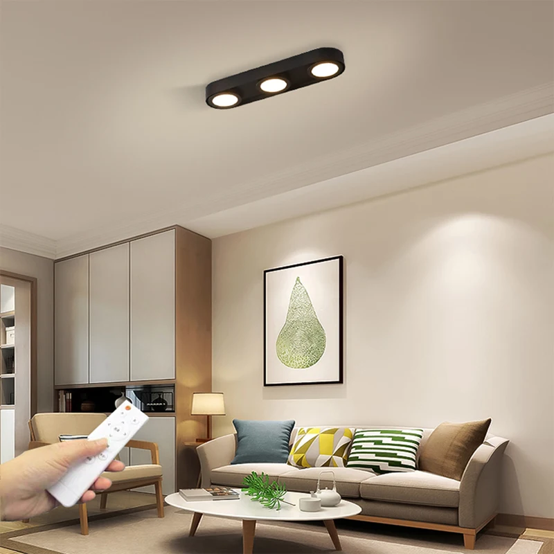 

LED ultra-thin surface mounted downlight, living room, no main lamp, double head ceiling box lamp, no opening, astigmatic, gall