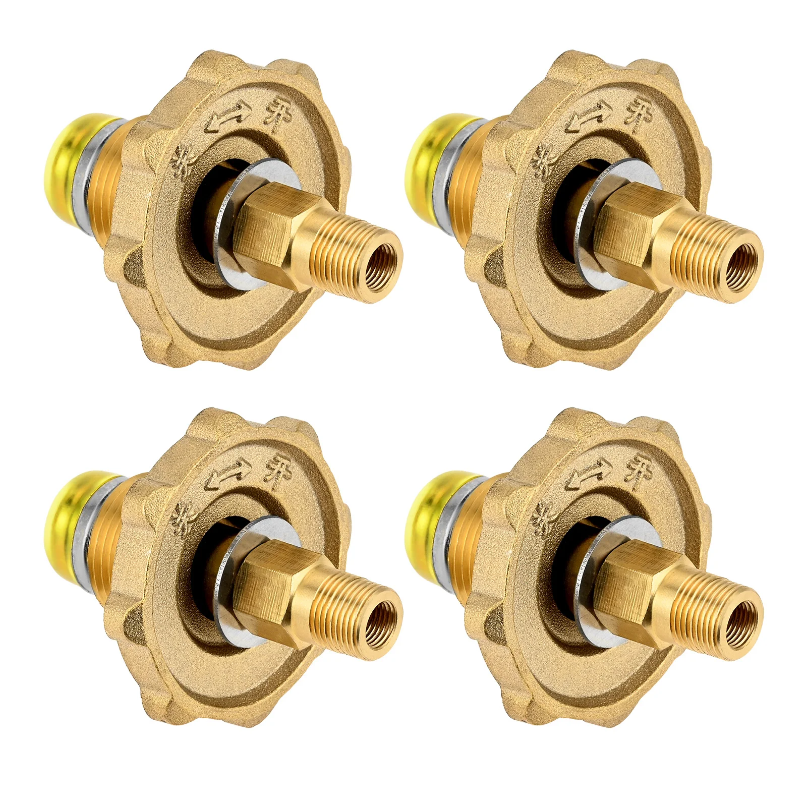 

4Pc Copper Liquefied Gas Tank Valve Adapter Outdoor Camping Gas Tube Hose Adaptor LPG Cylinders Pipe Connector for Cooking Stove