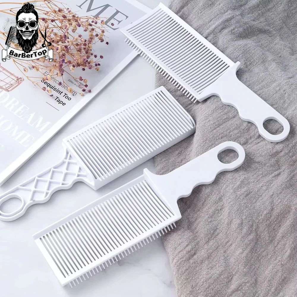 

Pro Curved Flat Top Positioning Trimming Comb For Men Salon Ergonomic Gradienter Design Cutting Combs Barbershop Styling Tools