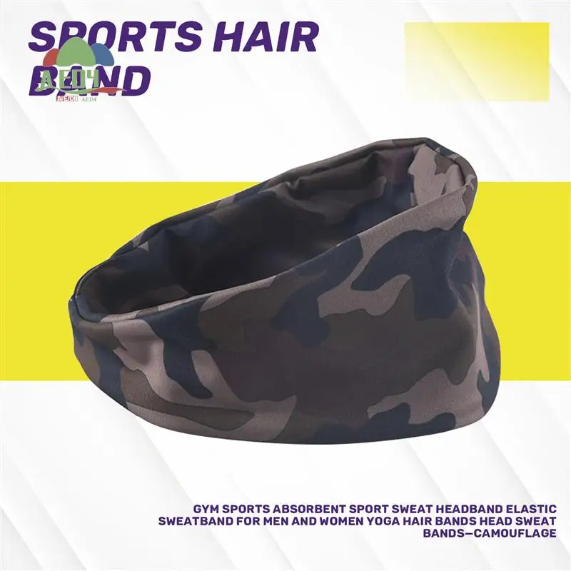 

AED4-Gym Sports Absorbent Sport Sweat Headband Elastic Sweatband For Men And Women Yoga Hair Bands Head Sweat Bands