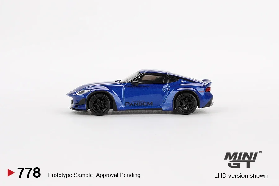 MINIGT 1:64 Nissan Z Pandem Seiran Blu MGT00778-MJ Auto in lega Giocattoli Veicolo a motore Pressofuso in metallo Modello per bambini