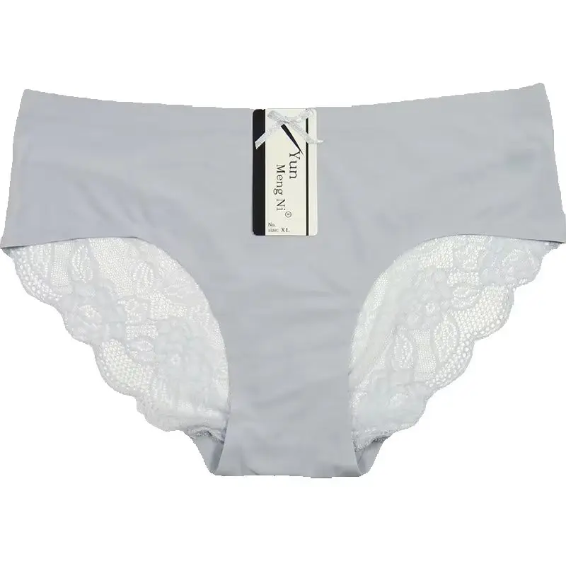 Hot Selling 3pcs/Lot Girl Sexy Ice Thread Without A Trace Of Lady Briefs One Piece Women's Panties Lady Underwear 89058