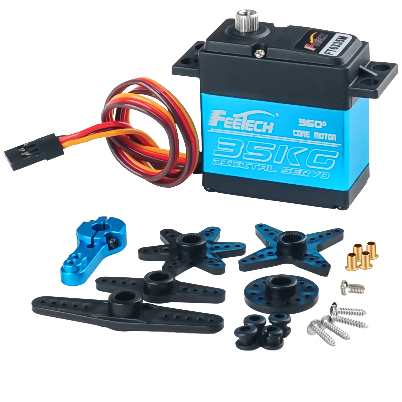 FEETECH FT6335M 35KG Digital Servo 7.4V 360° Steel Gear w/Encoder for Robot RC Car Plane Quadcopter DIY Smart Projects