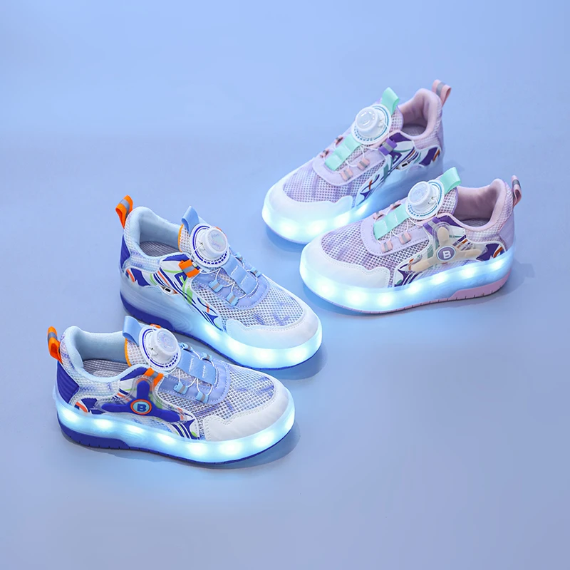 

Модная перезаряжаемая детская обувь со светодиодной подсветкой, удобные модные кроссовки для мальчиков и девочек в подарок, повседневные спортивные кроссовки для бега на открытом воздухе