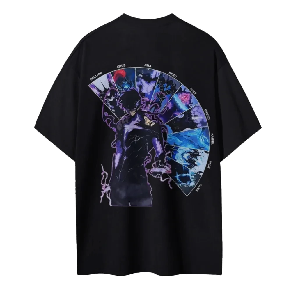 

Solo Leveling Мужская и женская одежда в одном стиле с короткими рукавами Удобная одежда для пар с короткими рукавами Повседневная одежда с короткими рукавами