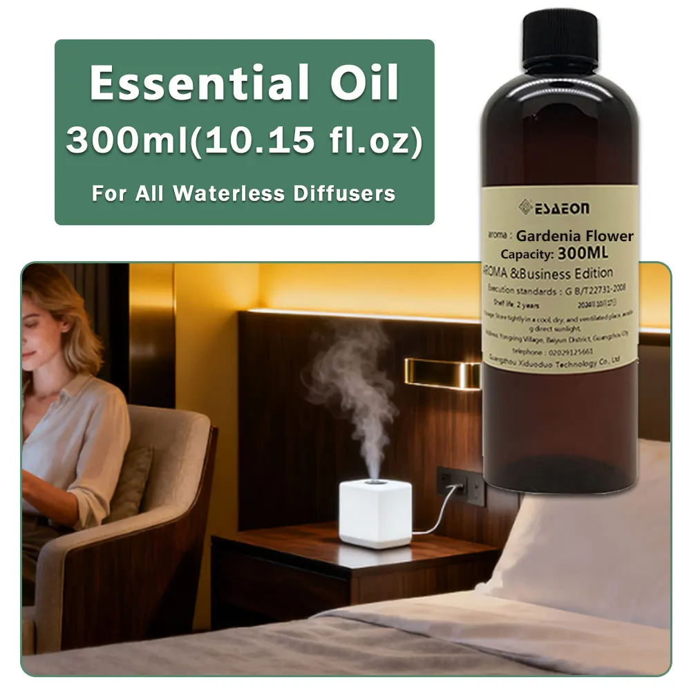 ESAEON Hotel Aroma Machine Supply Oils - Essential Oil For Waterless Aromatherapy Machines, Gardenia Flower - 300ML(10.15 fl.oz)