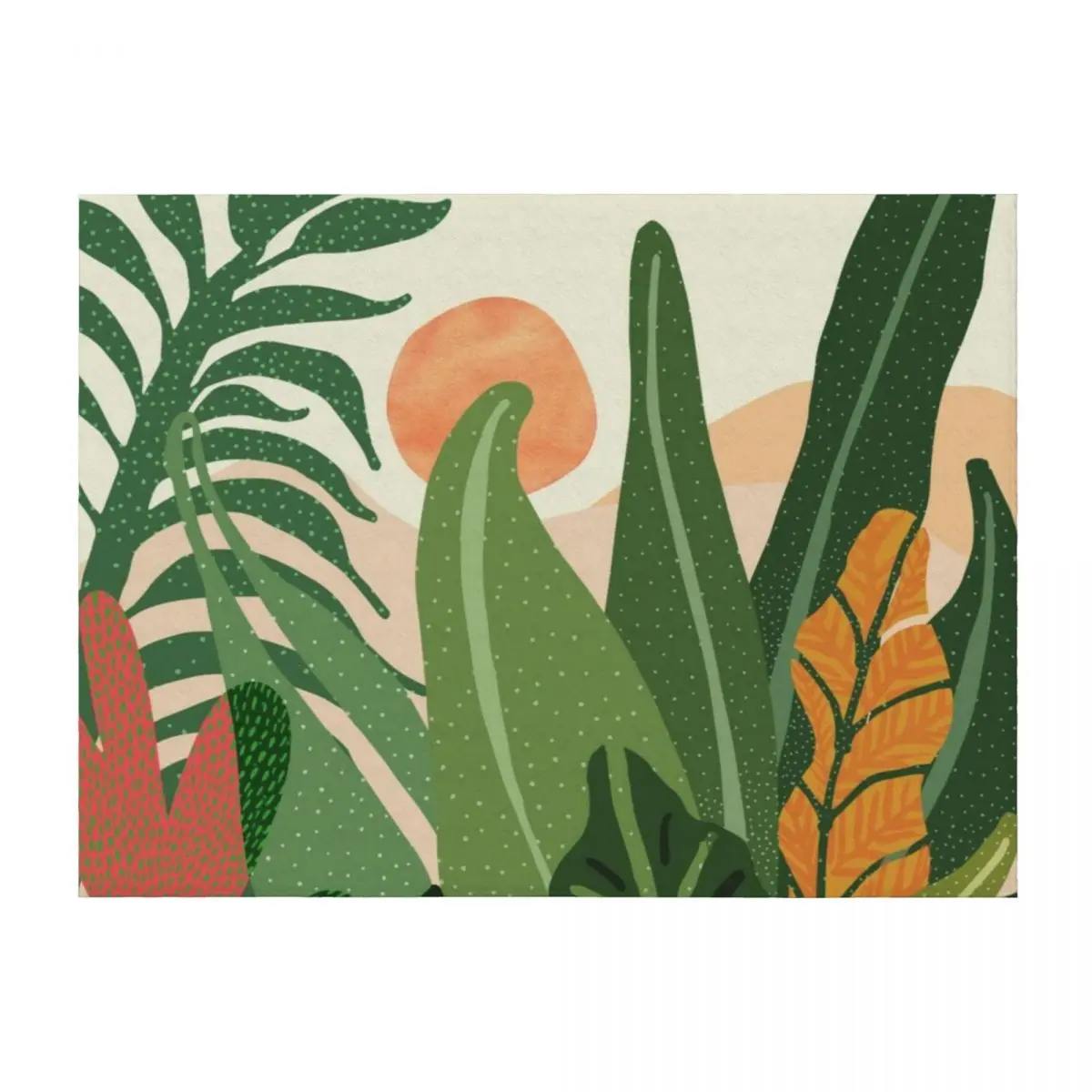 

Jungle Morning Throw Blanket Furrys Plaid on the sofa sofa bed For Decorative Sofa Blankets