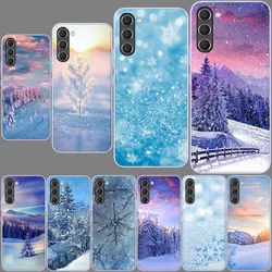 Landscape Winter Light Snow Luxury Phone Case for Samsung A16 A17 A26 A36 A37 A56 A57 A12 A22 A32 A52S A07 A06 A02S A72 Galaxy A