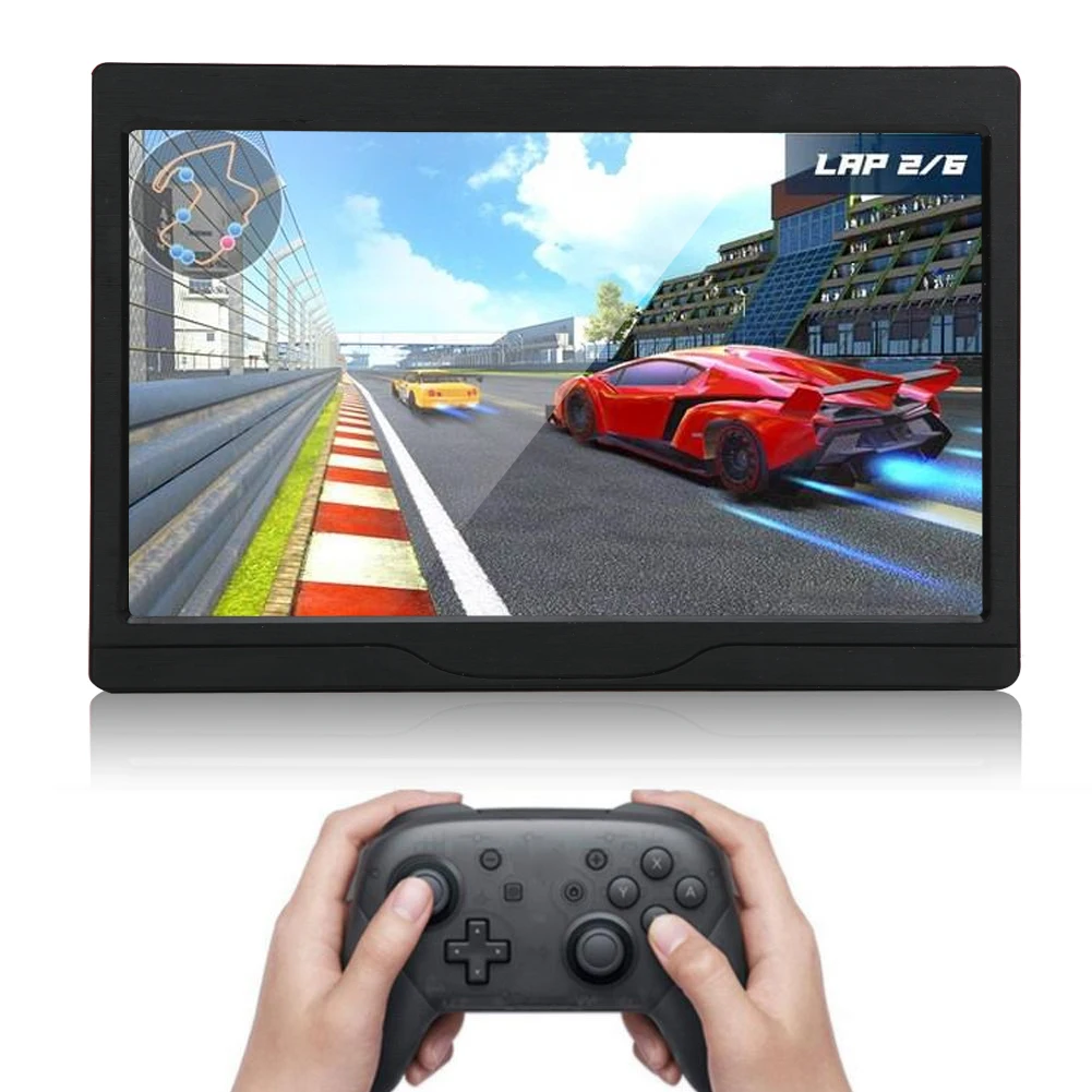 10.1In IPS Monitor Screen Industrial Portable 178° Wide Viewing Flicker Free Technology Angle HDMI VGA AV Interface Monitor