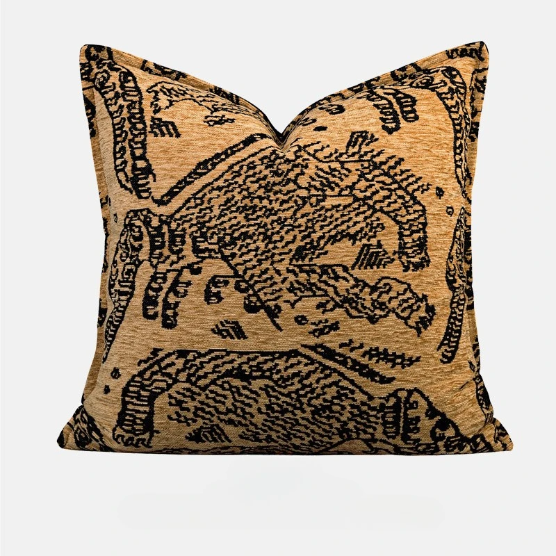 30X50/45X45CM Animal Embroidery Throw Pillow Cover Brown Light Luxury Cushion Cover Decor Home Decorative Pillowcase 6