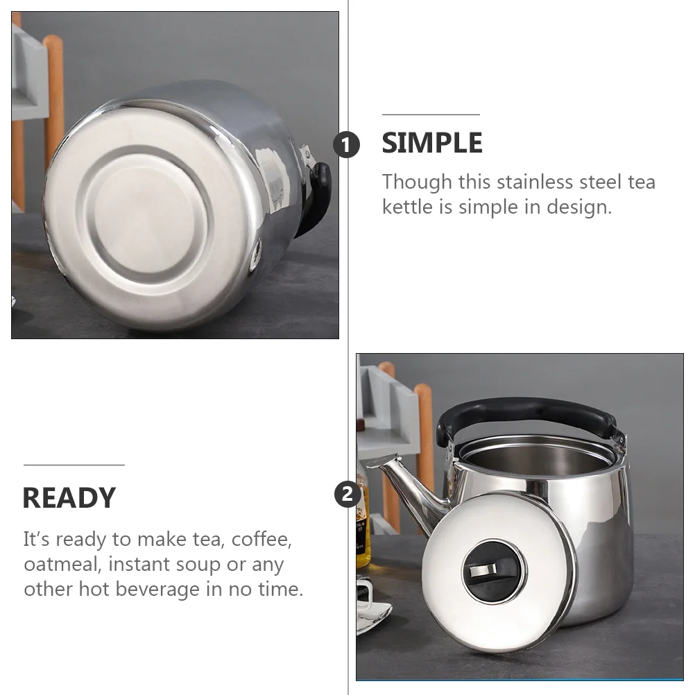 

Stainless Steel Water Kettle Large Capacity Whistling Teakettle Household Heating Pot for Gas Stove Induction Cooker Boil Water