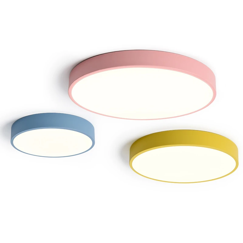 luminaria de teto macaron colorida lampada de teto modernas com controle remoto em branco preto verde rosa amarelo 01