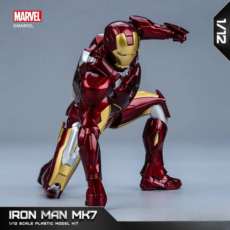 Fondjoy Marvel Iron Man Mk7 Assemble Toy Iron Man Model 15cm Abs Material 1/12 Scale Action Figures Toy Birthday   Boy Gifts