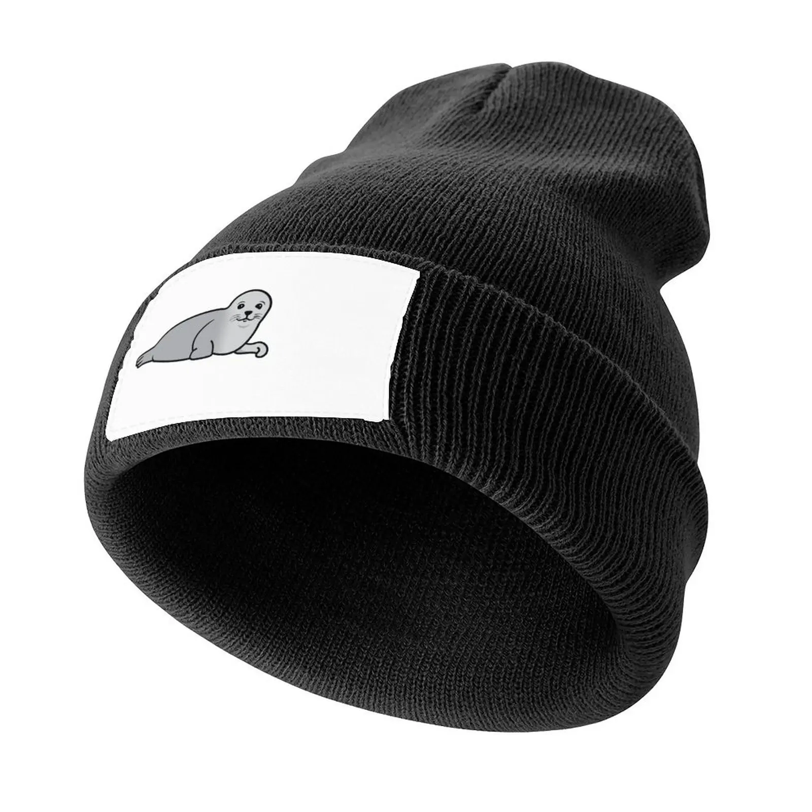 

Baby harp seal Knitted Cap custom Hat Sports Cap fashionable Women's Hats 2025 Men's