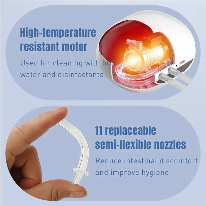 

【perfect Gifting】electric FOR Enema Kit With LCD Display, Adjustable Water Flow, For Colon Cleanse, Multi-nozzle Enema Cleaner