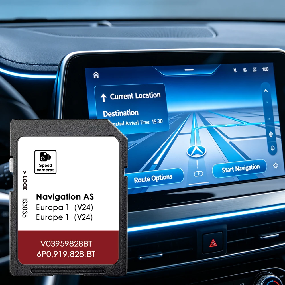 Mappa Regno Unito Europa AS V24 per Seat Ateca Alhambra Arona Leon Sistema di Navigazione Satellitare MIB2 2026 Navigatore GPS Scheda SD 32GB