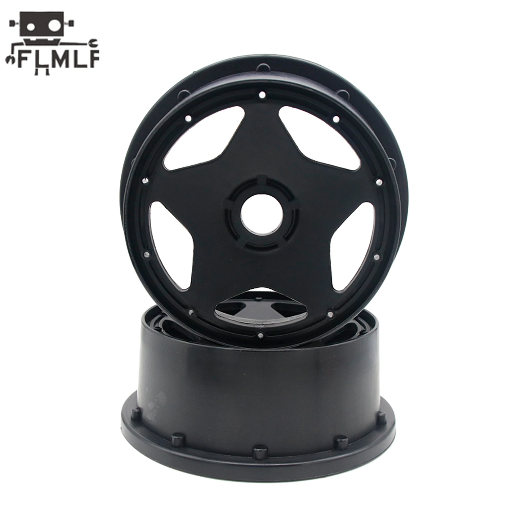 Kit de cubo de roda dianteira ou traseira de cinco estrelas de plástico para carro Rc para peças de caminhão 1/5 HPI ROFUN BAHA ROVAN KM BAJA 5B SS