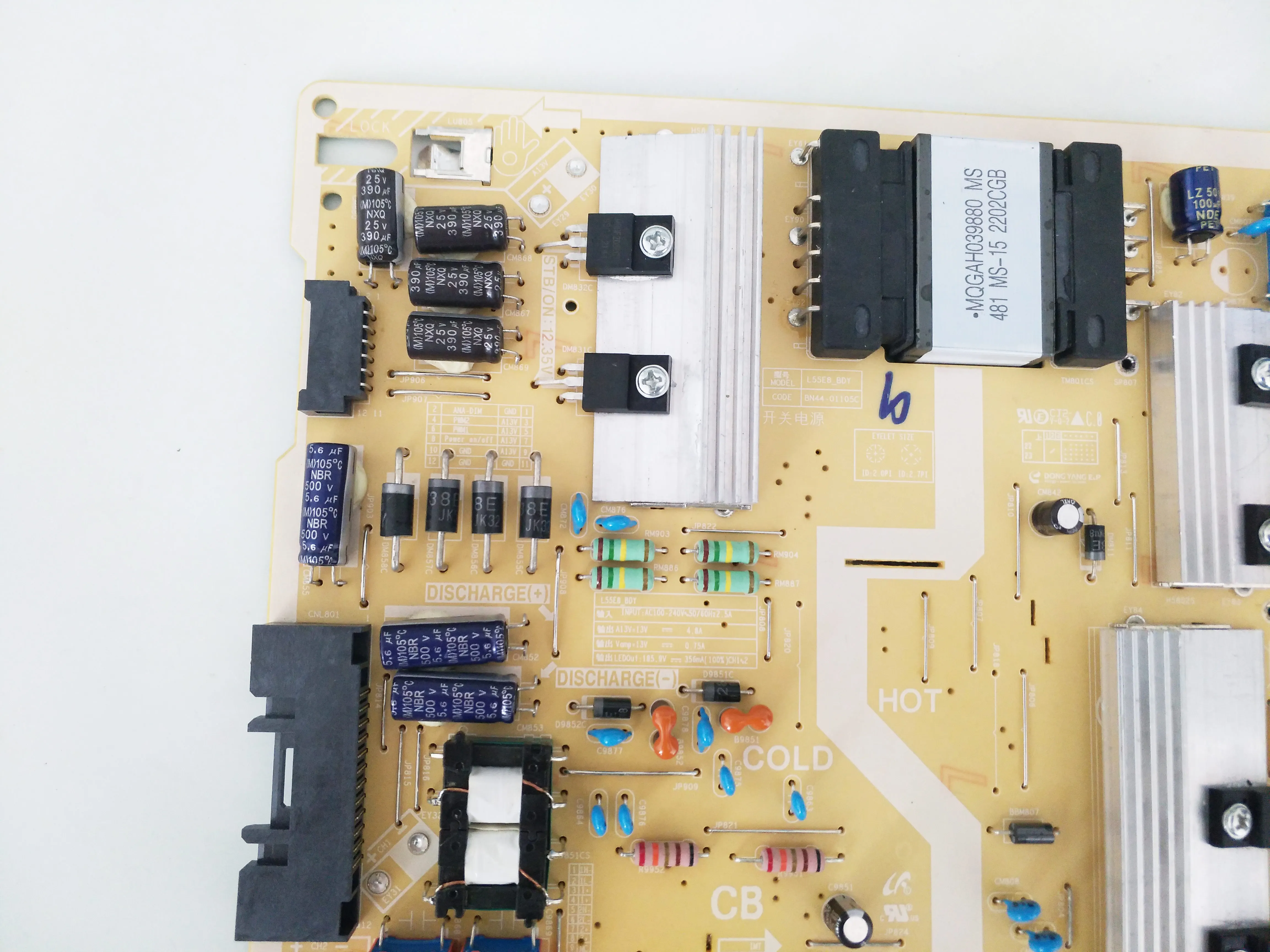 บอร์ดจ่ายไฟ L55E8_BDY ทีวี BN44-01105C ของแท้ของแท้สำหรับอุปกรณ์ทีวี QE55Q75BAT