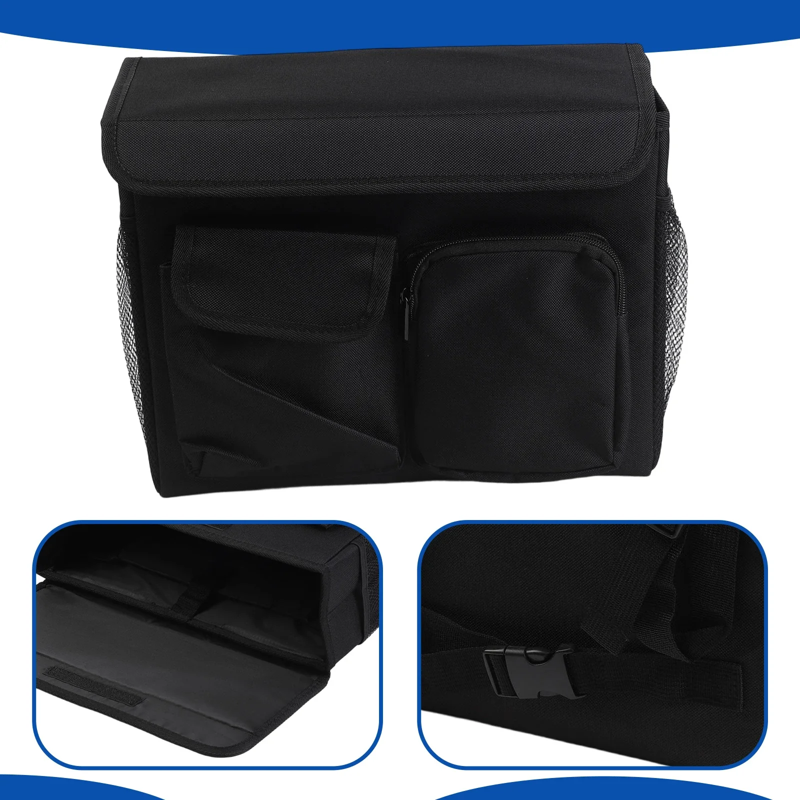 Convenient mobile scooter multipurpose bag for walkers and For Wheelchairs with easy installation and spacious side compartments