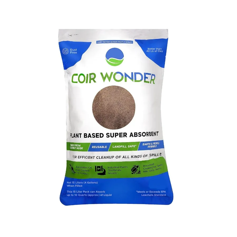 

3in1 Oil Absorbent Paint Hardener Sweeping Compound 15L 5.3 Lb Absorbs 10 Quarts Oil Solidifies 33 Cups Cooking Oil EcoFriendly