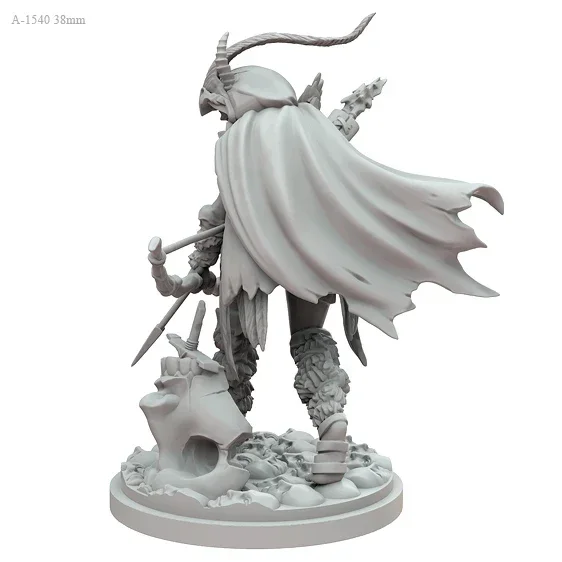 Kits de modèles en résine 38mm, figurine beauté incolore et auto-assemblée A-1540