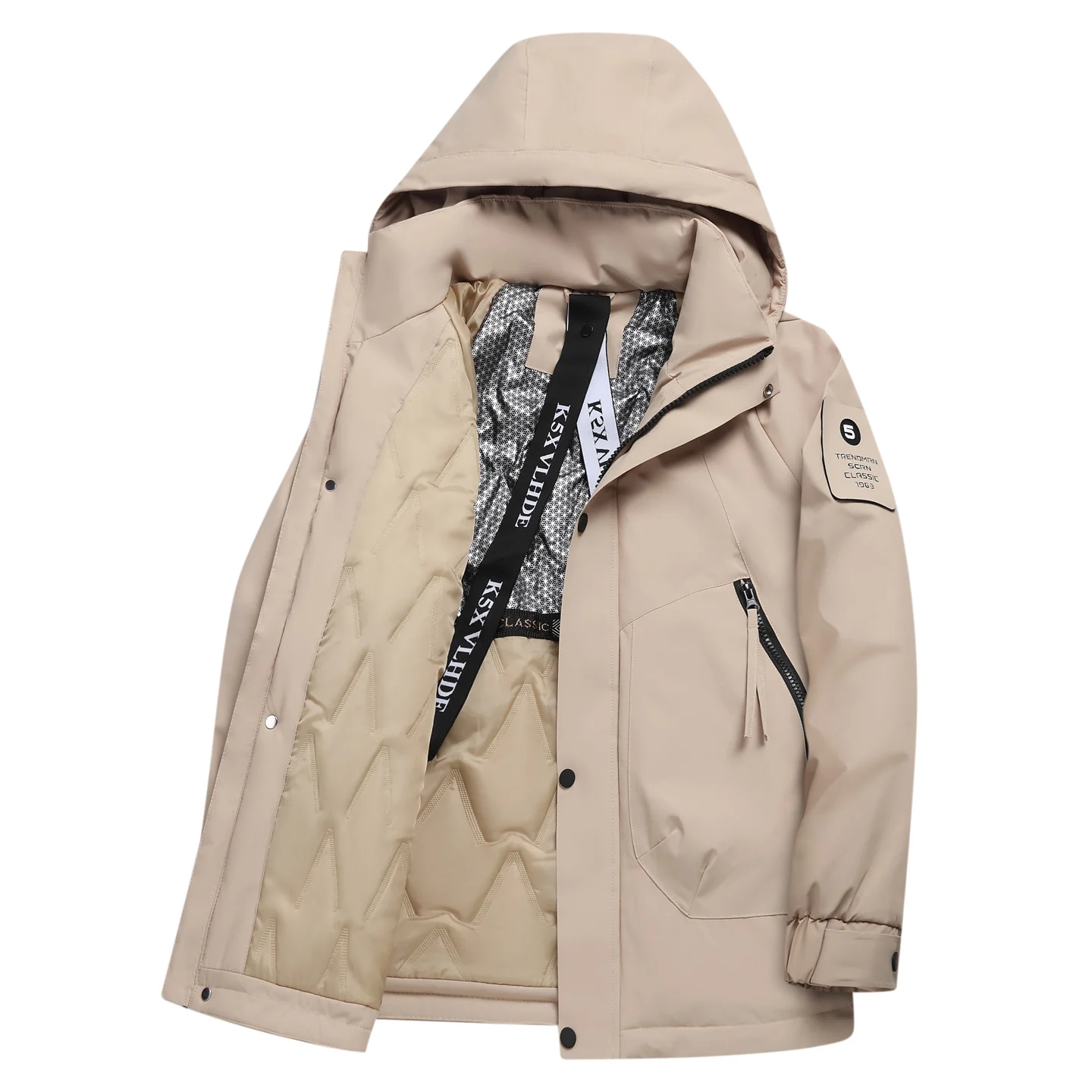 

Men's Cold Hoodied Parka Clothes Thicken Zipper Mens Jackets Overcoats Thicken Outwear Parkas Jackets Winter Windbreaker Coats