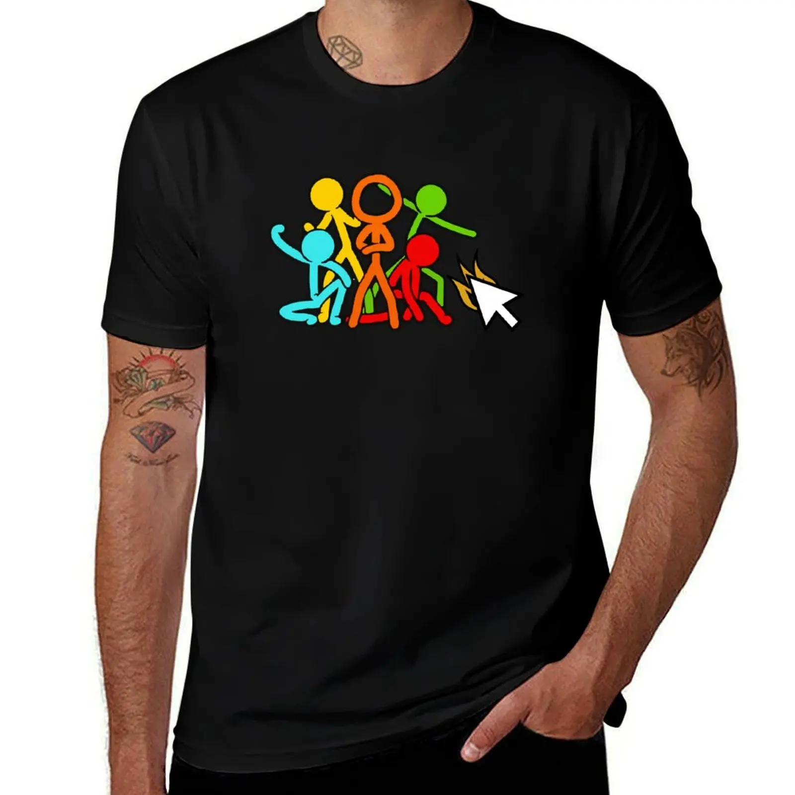 

Five Stick Figures Alan Becker Gaming T-Shirt boys whites street wear new edition oversized t shirt t shirts men