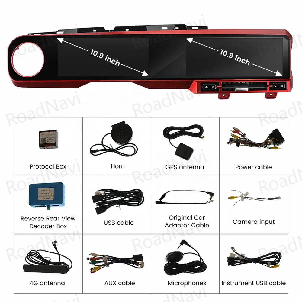 عداد السرعة للوحة القيادة الرقمية المخصصة للسيارة من RoadNavi لسيارة جيب رانجلر JL Gladiator J-Max 2018-2021 راديو أندرويد #6