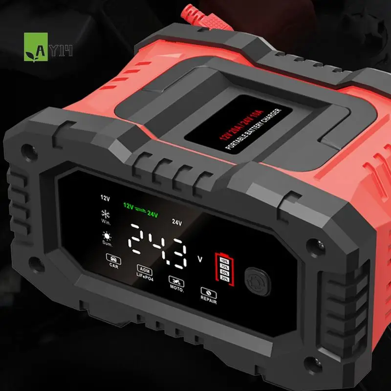 

AY14-12V24V полностью автоматическое интеллектуальное зарядное устройство 20A высокой мощности портативное автомобильное зарядное устройство для мотоцикла для зарядки аккумулятора британская вилка