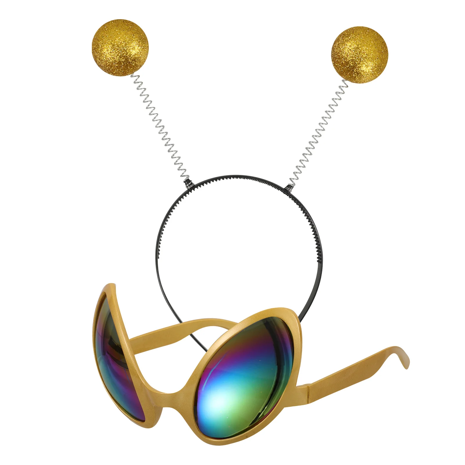 1Set Gläser Stirnband Gebogene Beine Lustige Brillen Für Party Cosplay Kostüm Zubehör Regenbogen Objektiv Sonnenbrille Prop