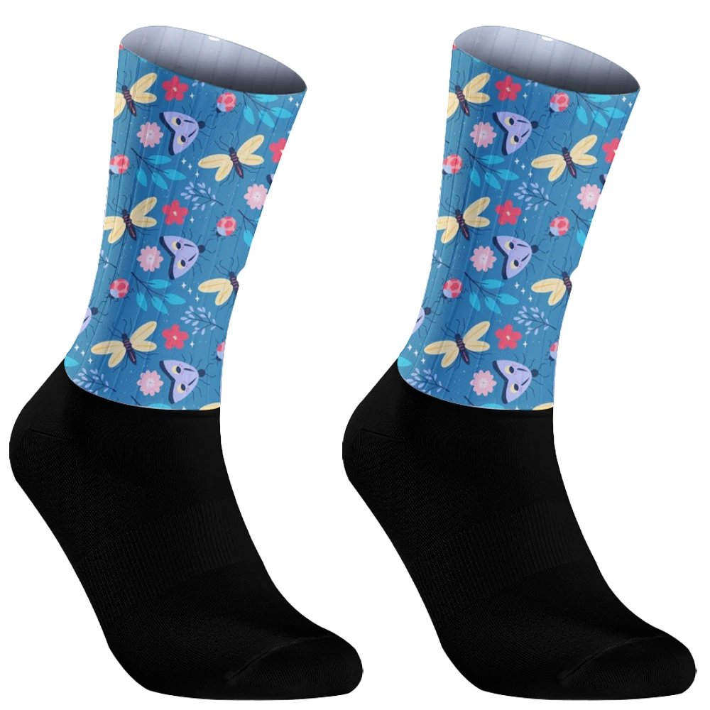 Chaussettes de sport hip-hop pour hommes et femmes, chaussettes de cyclisme, chaussettes de vélo, chaussettes de basket-ball, chaussettes de course, mode de rue, chaussettes de patinage à roulettes