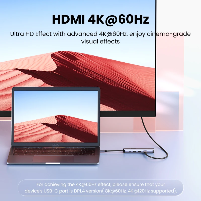 UGREEN USB C Hub 4K 60Hz Mini USB Type C 3,1 to HDMI RJ45 PD USB 3,0 OTG адаптер USB C док-станция для MacBook Air Pro 2020 ПК