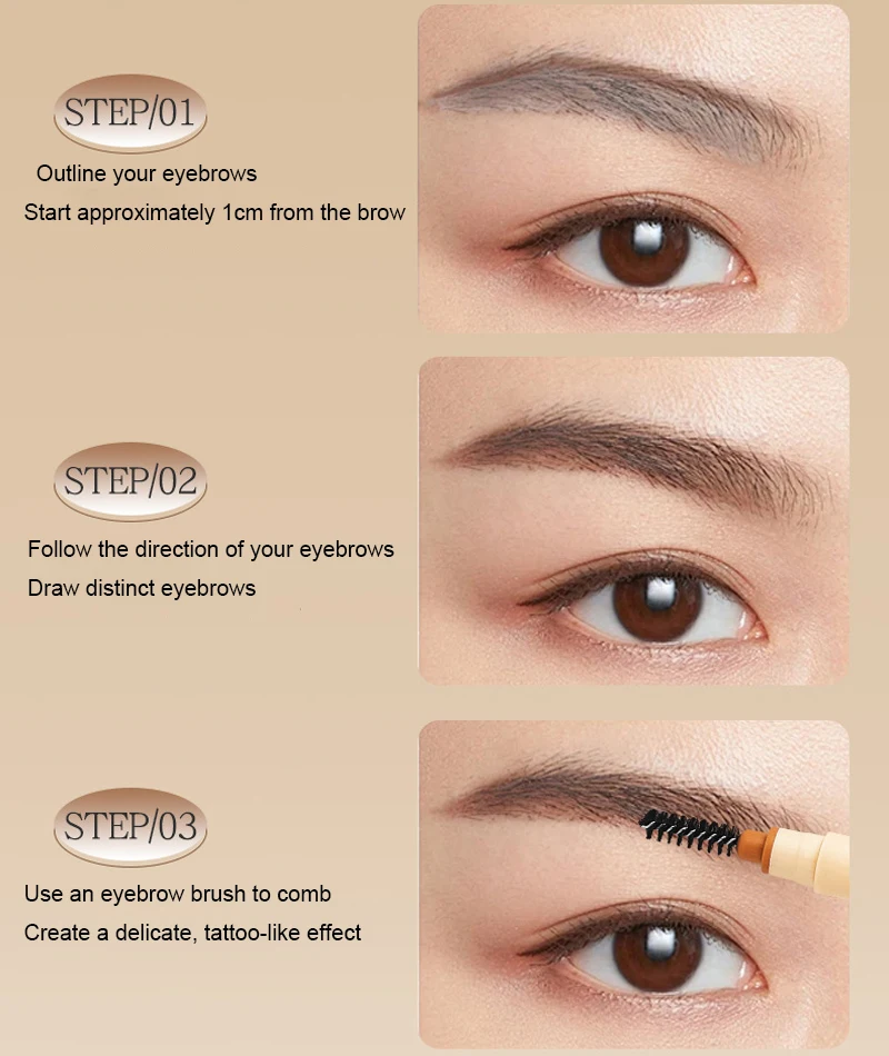 Lápiz de cejas de doble cabeza de larga duración resistente al agua 2 colores lápiz para cejas tinte máscara mejorar cosméticos belleza maquillaje de mujer