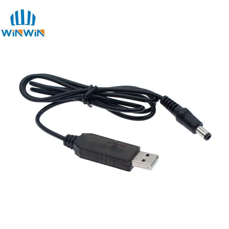 Linea USB Power Boost Dc 5v a Dc 9v / 12v Modulo step up Cavo adattatore convertitore USB 1M Spina 2.1x5.5mm per arduino WIFI