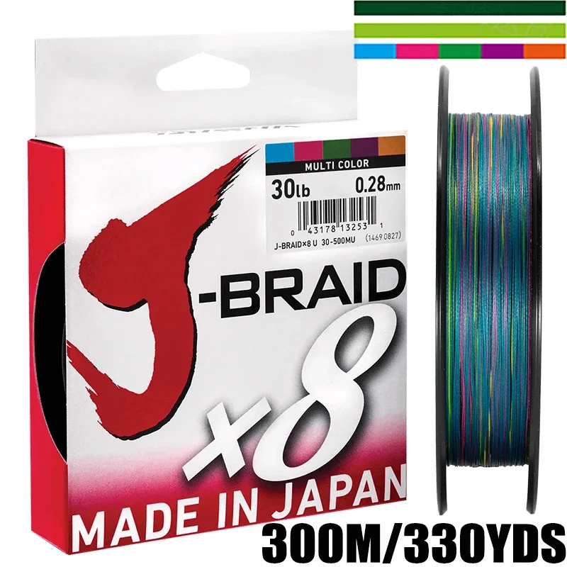 DAIWAPE Fishing Line J-Braid 300M PE 8 strands 14-100LB Japan 8X Braided Fishing Line Sea Fishing Boat