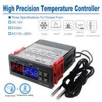 STC-3008 Dual Digital Temperature Controller Two Relay Output 12V 24V 220V Thermoregulator Thermostat Heater Cooler With Probe