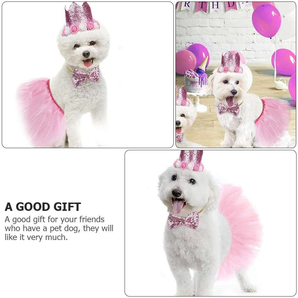

1Set Pet Dog Birthday Outfit Cute Stylish Look Dog Birthday Party Favor Ideal for Gift Giving and Photo Shoots Decor