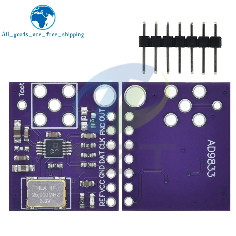 TZT AD9833 AD9833BRMZ Programmable Microprocessor 0-12.5MHZ Sine Square DDS Signal Generator Module Serial Interface Module