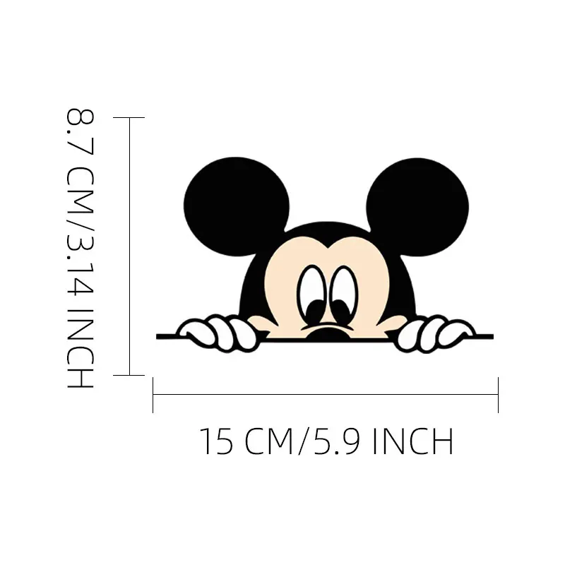 Mickey Mouse Minnie Cartoon Cute Lovely Decals Car Stickers For Rearview Mirrors Window Windshield Trunk Bumper Motorcycles view 6