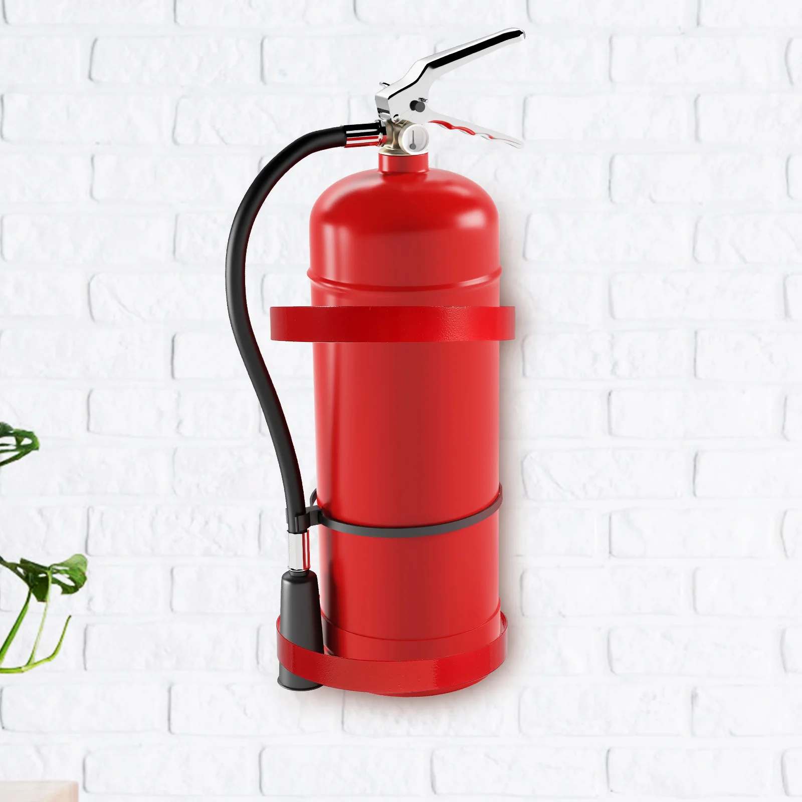 

1pc Iron Fire Extinguisher Holder Rack Mount Bracket Wall Hook 5kg Red Easy Install Practical Design Durability Car Storage