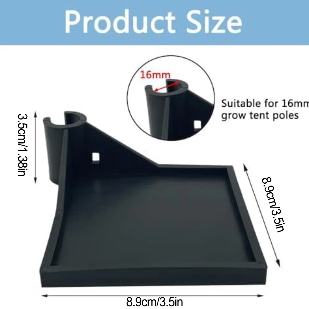 Corner Organizer for Grow Tent Shelves Tool-free Installation Holds Hygrometer Camera Support Compact Design for Grow Tent